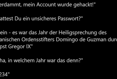 Passwort 1234 Sicherheit Cybersecurity Beratung Luzern